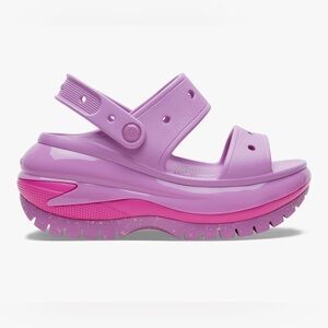 CROCS Platform Sandal in Lavender and Hot Pink